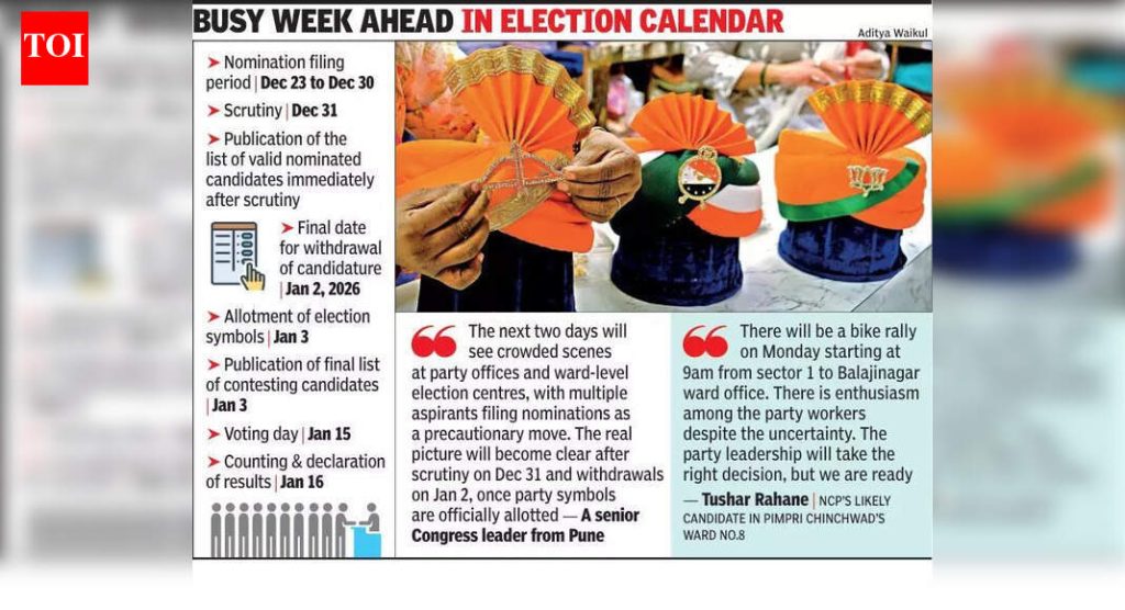 फक्त 48 तास बाकी, उमेदवारी अर्ज भरण्यासाठी गर्दी वाढली कारण पक्षांनी निवडणूक इच्छुकांना प्रतीक्षा केली