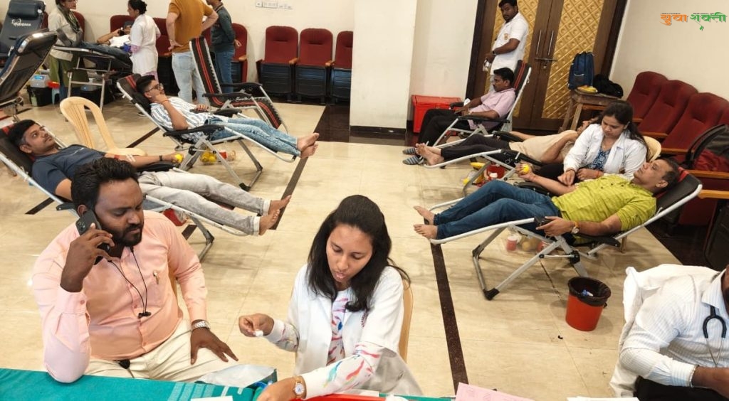पिंपळे गुरवला रक्तदान शिबीरास उत्स्फूर्त प्रतिसाद