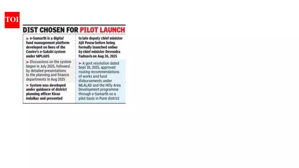 ई-समर्थ लागू होऊन पाच महिने उलटूनही पुण्याच्या आमदारांना विकास निधी मिळालेला नाही