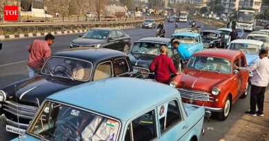 विंटेज फियाट रॅली निसर्गरम्य घाटमार्गे महाबळेश्वरला निघाली