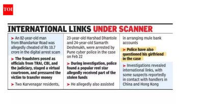 10.7 कोटी रुपयांच्या डिजिटल अटक घोटाळ्याशी संबंधित लोकप्रिय सोशल मीडिया प्रभावकाचा पोलीस शोध घेत आहेत