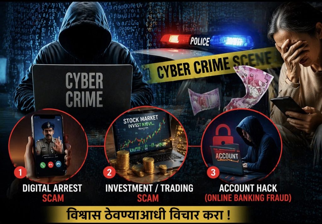 सायबर फसवणुकीचे 3 प्रकार उघड; बारामतीत 2.68 कोटींचा फटका