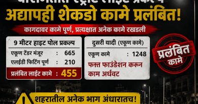 बारामतीतील स्ट्रीट लाईट कामांवर नवा वाद  “काम पूर्ण… पण बिल नाही?” ठेकेदारांनी थांबवली पुढील कामे; शहरातील अनेक भाग अंधारात