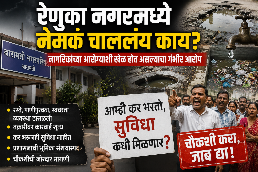 रेणुका नगरमध्ये नेमकं चाललंय काय? नागरिकांच्या आरोग्याशी खेळ होत असल्याचा गंभीर आरोप