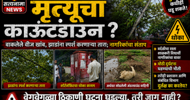 जामदार रोडवर मृत्यूचा काउंटडाउन? वाकलेले वीज खांब, झाडांना स्पर्श करणाऱ्या तारा; नागरिकांचा संताप